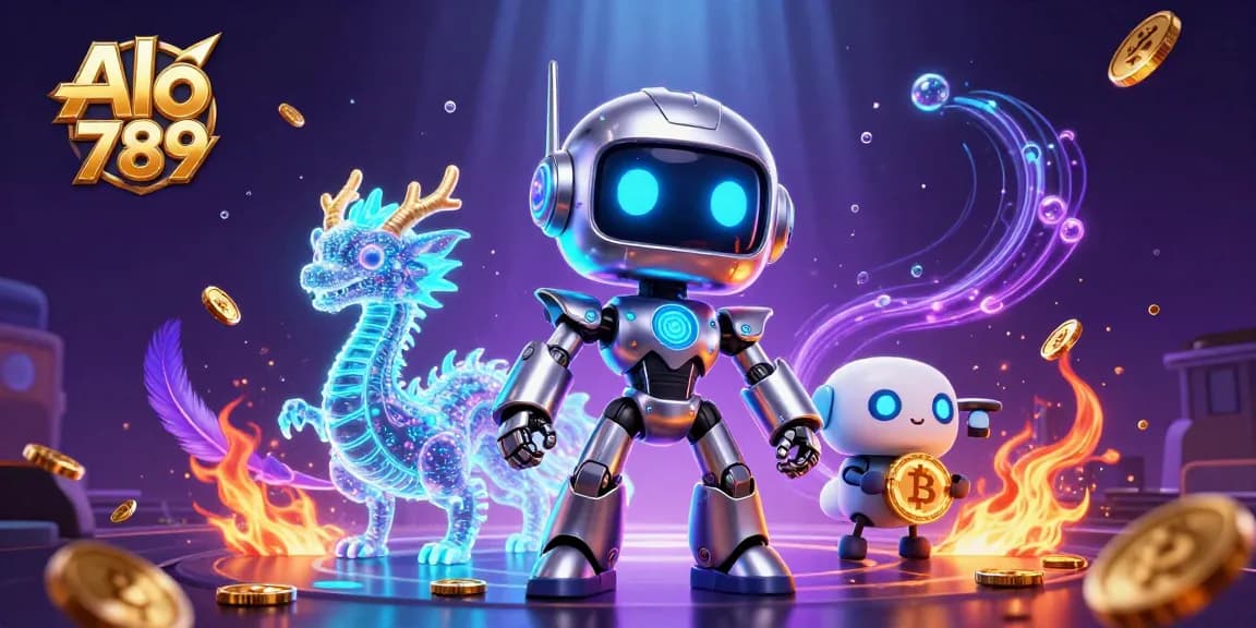 Alo 789 brings adrenaline to cockfighting with lively 3D characters showcasing a thrilling arena filled with golden coins and fire.