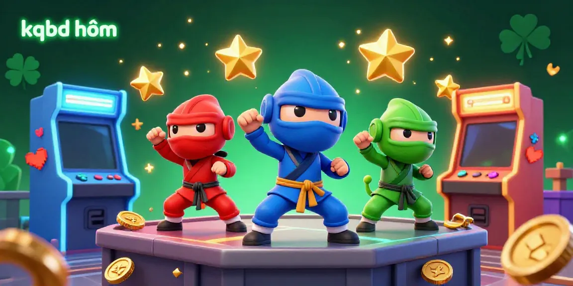 Experience thrilling action with kqbd hôm as chameleon ninjas showcase skills amidst vibrant casino-themed arcade machines.