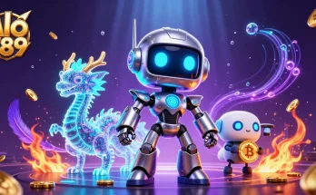 Alo 789 brings adrenaline to cockfighting with lively 3D characters showcasing a thrilling arena filled with golden coins and fire.