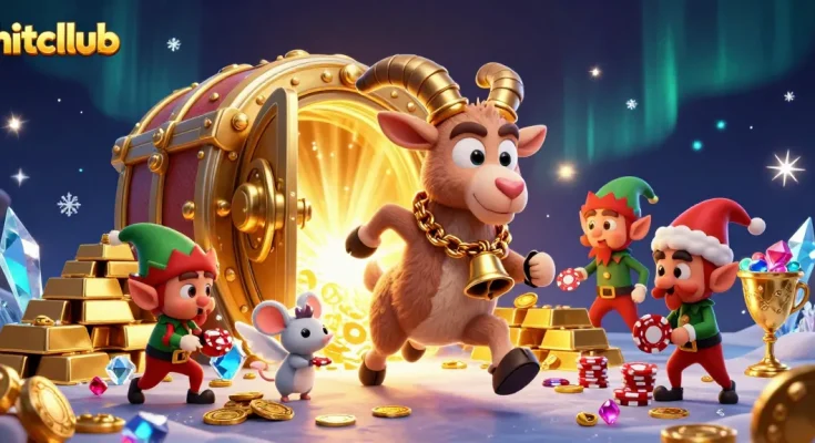 Win big at hitcllub’s holiday-horror casino with festive characters and dazzling treasures.